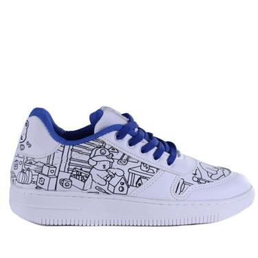 Imagem de Tênis Infantil Bobbie Goods Mini-pé Mp25495 Branco/Royal-Masculino