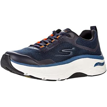 Imagem de Tênis de caminhada masculino Max Cushioning Arch Fit, Azul-marinho/laranja, 13 Wide