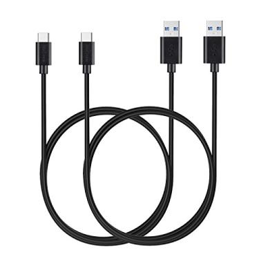 Imagem de MaGeek (Pacote com 2 cabos USB tipo C para USB 3.0 m) para Galaxy S8, S8+, MacBook, Nintendo Switch, Sony XZ, LG V20 G5 G6, HTC 10 e mais (preto)