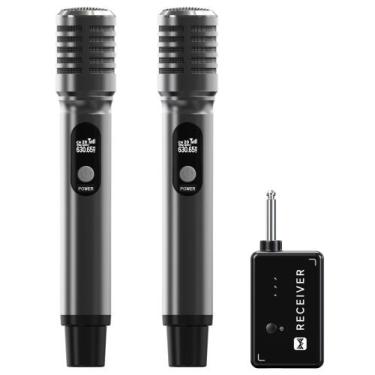 Imagem de Microfone sem fio ECHOMUSSY com receptor recarregável