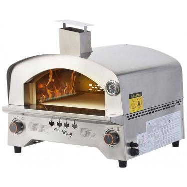 Imagem de Forno de Pizza a Gás Portátil Aço Inoxidável, Flame King, Prata