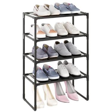 Imagem de Rack de sapatos MUAHRCE, organizador empilhável de 5 níveis, 46x25x73c