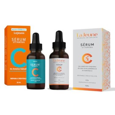 Imagem de Serum Vitamina C + Ácido Hialurônico + Vitamina E + Ureia - Sérum Facial - 95% Ingredientes Naturais - Clareia, Revitaliza, Restablece, Hidrata e Tonifica a Pele – Ideal para todos os tipos de pele– 15 ml (15 mL)