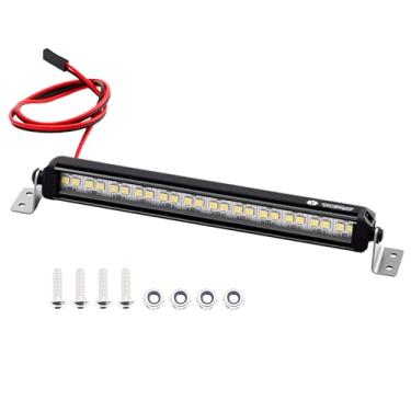 Imagem de TCRC Aluminum RC Light Bar 24 LED 120mm Roof Light Kit for 1/10 Axial SCX10 Traxxas TRX4 Arrma Karton Redcat GEN8 RC Crawler Car,Black