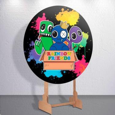 Imagem de Capa Sublimada de Festa Painel Redondo Game Friends Rain Tamanho Grand