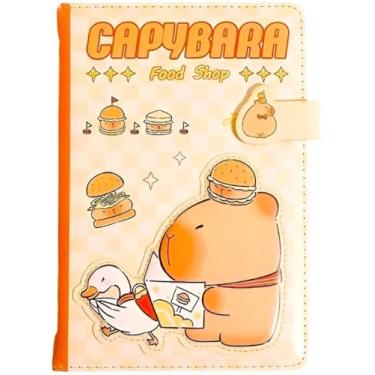 Imagem de Caderno Capivara, Diário Kawaii, Caderno de Bala Bonito, 19 x 13 cm, 224 Páginas com Ilustrações de Capivara, Caderno de Desenho, Diário para Meninas, Adolescentes e Adultos (Capivara 3)