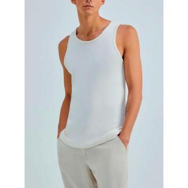 Imagem de Camiseta Regata Hering 015M Masculina Canelada Algodão T. P/XG, G, Nku