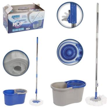 Imagem de Mop Com Balde Giratório 360 E Refil De Microfibra