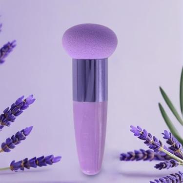Imagem de 1 pincel de maquiagem com alça, auxílio de beleza versátil ideal para pó, corretivo e muito mais, roxo