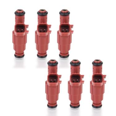 Imagem de Vinomkii Injetor de combustível de 6 peças 0280156161 adequado para Cherokee Grand Cherokee Liberty Wrangler, para Ford Escape Mustang, Dodge Dakota Ram 1500 2500 Mercury Mariner 3L 3.7L 3.8L 3.9L 4L