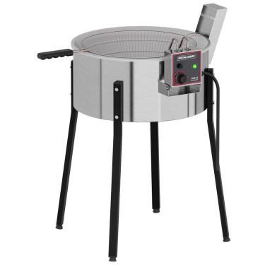 Imagem de Fritadeira Tacho Elétrica Metalcubas 15 Litros 5500W Cuba de Alumínio 220V TFRE 15 ALM