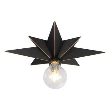 Imagem de Luz de teto Airposta 16cm Industrial Black Metal Star