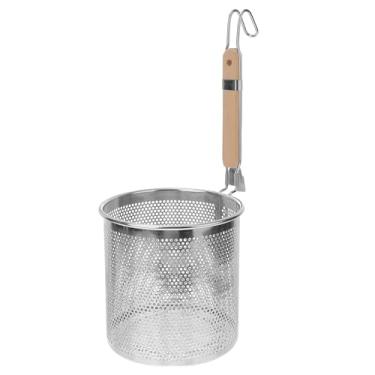 Imagem de jojofuny Escorredor prático de aço inoxidável de 16 cm para panela quente, macarrão, vegetais, utensílios de cozinha