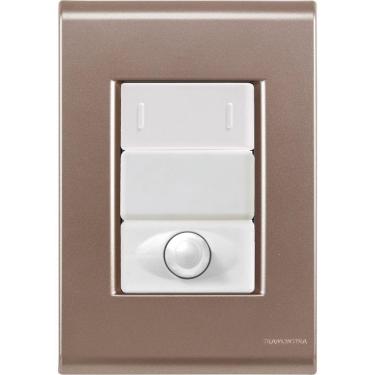 Imagem de Cj Interruptor Paralelo + Dimmer Ajustável Liz Ouro Velho Tramontina Completo Pronto Tramontina