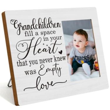 Imagem de Porta-retrato de netos para avós, recém-nascidos, presente para avós, netos, preencha um espaço no seu coração, decoração de mesa para casa, sala de estar, quarto, mesa, quadro 1809