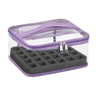 Imagem de ChuYiElegance Almofada de massagem para os pés multifuncional espessada antiderrapante redonda para ficar em pé, tapete de acupressão para treino, viagem, casa, Roxo