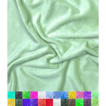 Imagem de Barcelonetta | Tecido Minky | Pelúcia, Super Macio, Cuddle | Vison Sólido | da The Yard | 152 cm de Largura | Cobertor de Bebê, Capa de Trocador, Travesseiro, Cachecol, Gorro (Sálvia, 1,5 m)