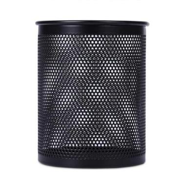 Imagem de Suporte de caneta de malha, grande capacidade, resistente, durável, organizador de mesa para escritório, escola, papelaria, copo de malha de plástico