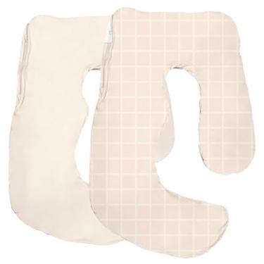 Imagem de littogoose Capa de almofada de maternidade compatível apenas com a almofada Momcozy para gravidez (pacote com 2 capas não incluídas)