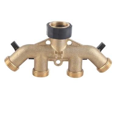 Imagem de Adaptador de conector de torneira divisor de mangueira de água de 4 vias para rosca de irrigação agrícola