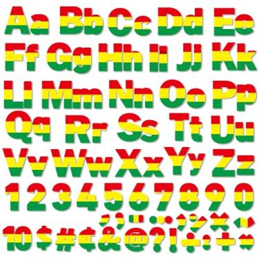 Imagem de Conjunto de 260 letras de quadro de avisos para sala de aula 10 cm, conjunto de letras de 10 cm, 19 de junho, decoração preta para sala de aula, símbolo do alfabeto, letra para quadro de avisos