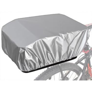 Imagem de VAOLOAV Capa de chuva para porta-malas de bicicleta 35L prata