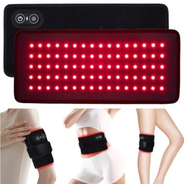 Imagem de Xinheyie Cinto de terapia de luz vermelha com luz infravermelha, almofada NIR profunda para alívio de pés nas costas, joelho, mãos, pés, portátil, 660 nm, 850 nm, para aquecimento doméstico, tapete