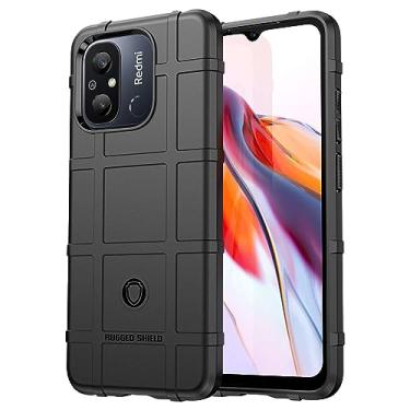 Imagem de IDEWEI Capa para Xiaomi Redmi 12C, fibra de carbono refinada, anti-queda, anti-impressões digitais, proteção integral. A capa do telemóvel é compatível com Xiaomi Redmi 12C