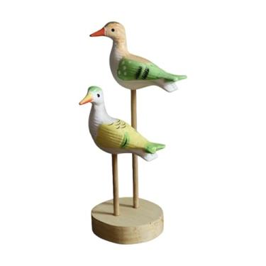 Imagem de Fenteer Estátua de Pássaro de Madeira para Decoração de Mesa, Ideal para Banheiro, Quarto Ou Como Presente de Boas-vindas.