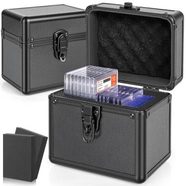 Imagem de MnnktClair Caixa de armazenamento de cartões graduados, caixas de carregamento superior, estojo de armazenamento de cartões esportivos para cartões colecionáveis Slab PSA/GMA/CSG/SGC/HGA, estojo