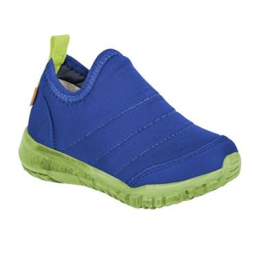 Imagem de Tênis Infantil Menino LED Flex Light Azul Royal Amarelo Neon Kidy 020-0175