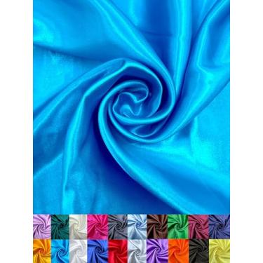 Imagem de EOVEA - Tecido de cetim brilhante da The Yard – Material de poliéster liso para costura, estofamento, forro, decoração, fantasias e artesanato DIY – 152 cm de largura, tecido leve e drapeado macio