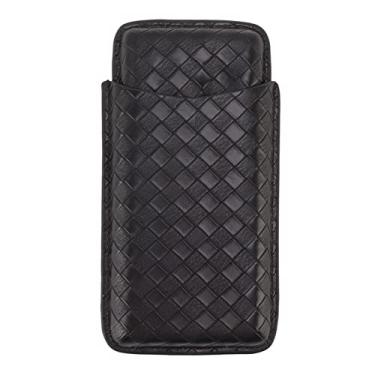 Imagem de GLOGLOW Estojo de Charuto Portátil, Umidificador de Couro para Homens, Necessidades Diárias Ideais para Companheiro de Viagem (Preto)