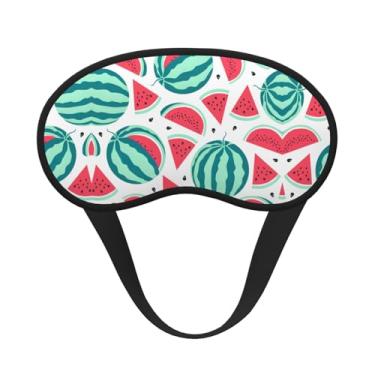 Imagem de Máscara de dormir blackout com estampa de melancia de frutas, máscara para os olhos, leve, macia, para dormir, meditação, viagem, ioga