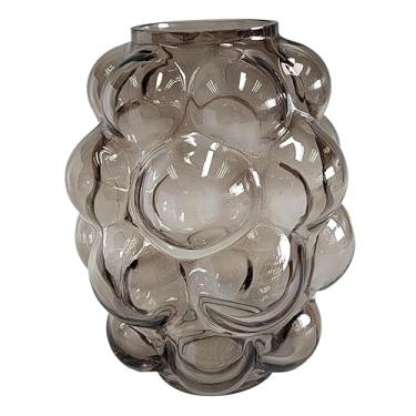 Imagem de VASO DECORATIVO EM VIDRO - MARROM - 16X16X20,5CM