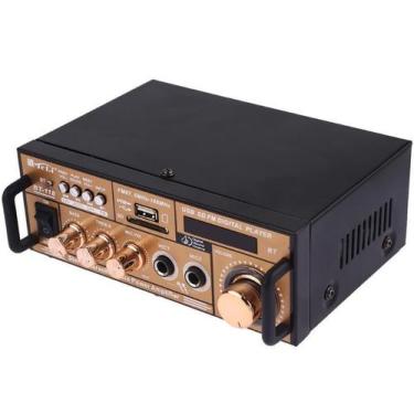 Imagem de Mini Amplificador Som Karaoke Usb Mp3 Fm Bluetooth 30W 110V - Lof-V