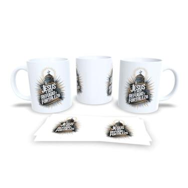 Imagem de Caneca Cristã com Frase 'Jesus é a Verdadeira Conexão 5G', Cerâmica Branca, Design Moderno, Presente Gospel (19446)