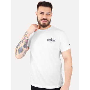 Imagem de Camiseta Tommy Hilfiger Masculina Stack Poster Logo Branca-Masculino