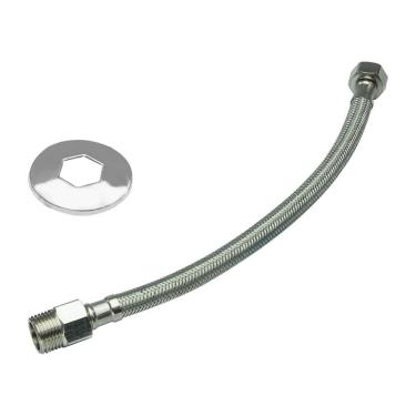 Imagem de Engate Mangueira Flexível Trançado Aço 1/2 60Cm Quente Fria