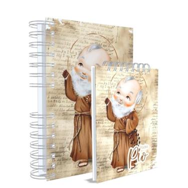 Imagem de Agenda Católica 2026 + Bloco de Anotações, Padre Pio, Dourado, Capa 3