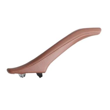 Imagem de Conjunto de puxador de couro para porta interna esquerda/direita do passageiro, compatível com BMW Série 5 F10 F11 F18 520i 523i 525i 528i 535i(Left Brown)