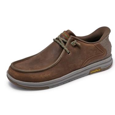 Imagem de Skechers Sapato masculino John Deere de couro moc Toe elástico mãos livres Oxford, Dsrt, 46