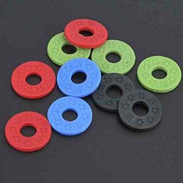 Imagem de Cryfokt Fechaduras de Cinta de Borracha Durável Protetor de Fivela de Baixo de Guitarra Acessório de Instrumento Musical para Guitarristas Acústicos Elétricos, 10 Peças