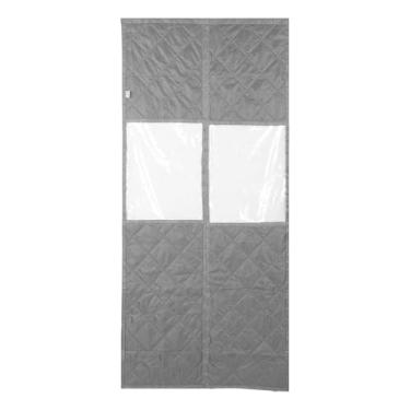 Imagem de LiebeWH Cortina de Porta Com Isolamento Térmico Capa de Inverno Com Vedação Magnética Com Janela Transparente Cabe Em Porta de 36,6 X 85 Polegadas