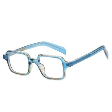 Imagem de Óculos de Sol UV400 - Lentes Degradê com Rebites em Cores Jelly para Homens e Mulheres, Ideais para Esportes ao Ar Livre, Corrida e Ciclismo, Azul e Transparente
