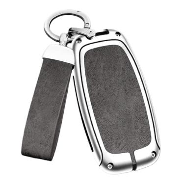 Imagem de Capa para chave do carro Bolsa para chave Suporte protetor Fob compatível com Chery Jaecoo J7 J8 7 / Tiggo 8plus 8 5 Plus 7pro Max / Omoda 5 C5 / Arrizo(F-silver grey)
