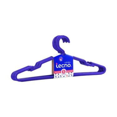 Imagem de Cabides Kit Com 3 Unidades Adulto De Poliestireno Resistente Roupas BP