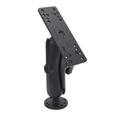 Imagem de Jiawu Suporte para Localizador de Peixes de Liga de Alumínio de Alta Resistência para Braço Longo Adequado para Kit RAM Parafuso T, Ampla Compatibilidade para Montagem Eletrônica de Barco, Preto,