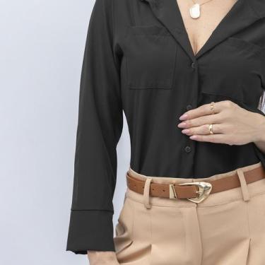 Imagem de Camisa Feminina Social Moda Elegante E Casual Confortável Look Tendênc