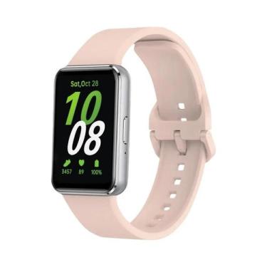 Imagem de Pulseira De Silicone Macia Para Relógio Samsung Galaxy Fit 3 Acessório